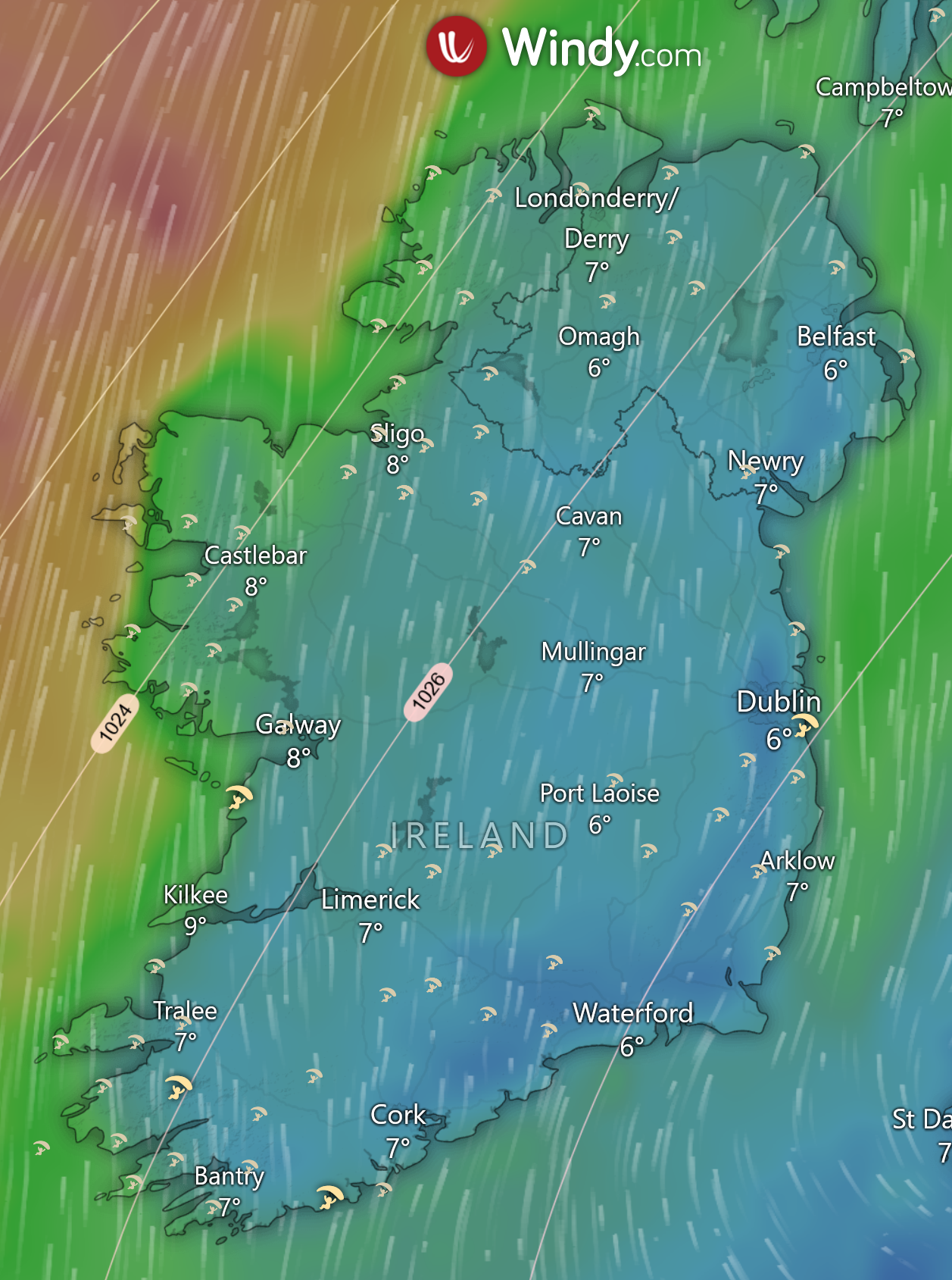Flying Sites on Windy.com